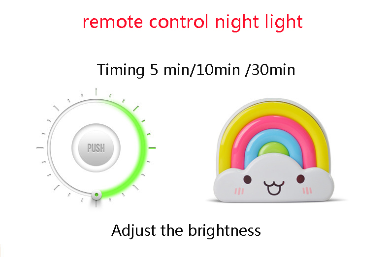 Rainbow Baby Night Light Sound Sensor